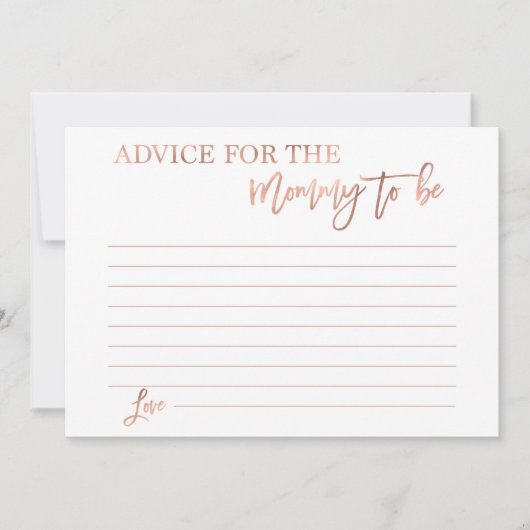 Advies voor de moeder kaart (Voorkant)