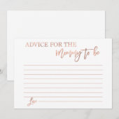 Advies voor de moeder kaart (Voorkant / Achterkant)