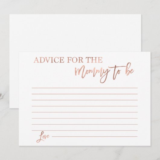 Advies voor de moeder kaart (Voorkant / Achterkant)