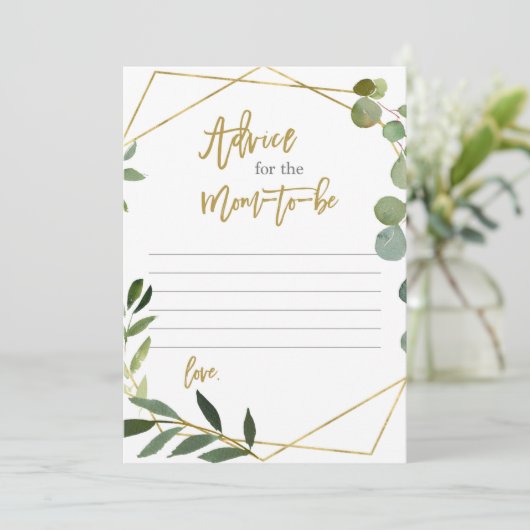 Advies voor de moeder om bloemengroen kaart te zij (Staand voorkant)