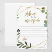 Advies voor de moeder om bloemengroen kaart te zij (Voorkant / Achterkant)