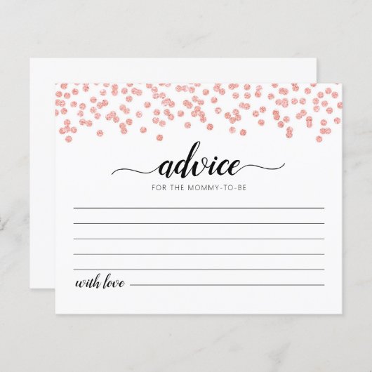 Advies voor de Moeder-om-Kaart Baby shower partij (Voorkant / Achterkant)