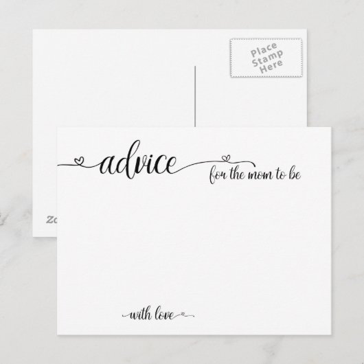 Advies voor de moeder om Kaarten van het Baby show (Voorkant / Achterkant)