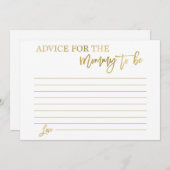 Advies voor de moeder om te zijn kaart (Voorkant / Achterkant)