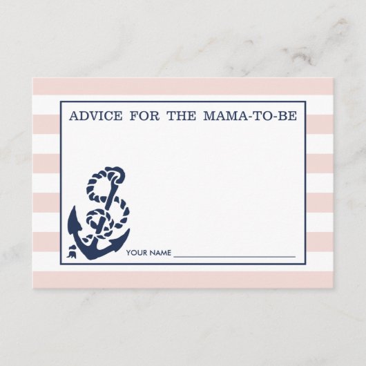 Advies voor de moeder | Roze Nautische streep (Voorkant)