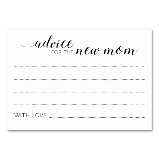 Advies voor de New Mom Guest Book Kaarten (Voorkant)