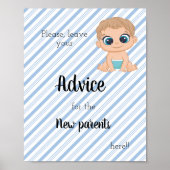 Advies voor de New Parents Baby Boy Poster (Voorkant)