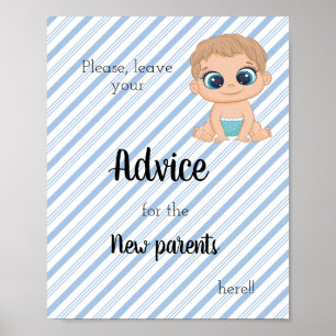 Advies voor de New Parents Baby Boy Poster