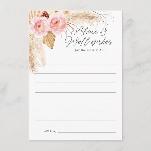 Advies voor de nieuwe ouders boho roze florale pam (Voorkant)