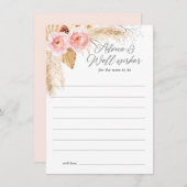 Advies voor de nieuwe ouders boho roze florale pam (Voorkant / Achterkant)