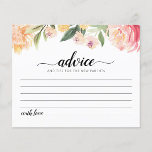 Advies voor de nieuwe ouders kaart baby shower fee
