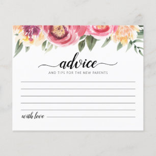 Advies voor de Nieuwe Ouders Kaart Baby Shower fee