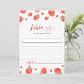 Advies voor de ouders, Berry Sweet Baby shower Kaart (Staand voorkant)