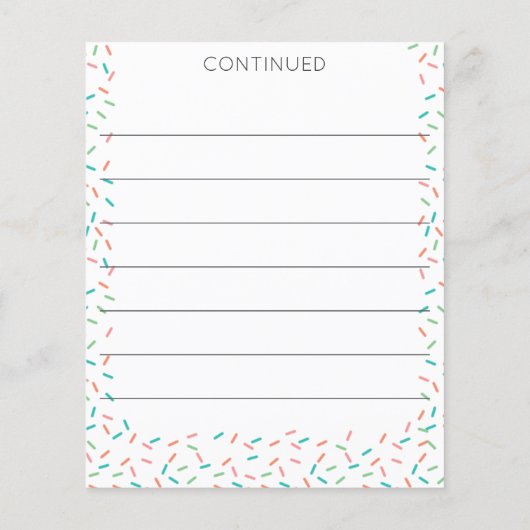 Advies voor de Ouders: Donut Baby shower Game (Achterkant)