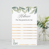 Advies voor de ouders om een babydouche te houden (Staand voorkant)