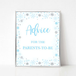 Advies voor de ouders om Winter Blue Sign te zijn Poster