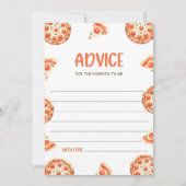 Advies voor de ouders, Pizza Baby shower Advies Kaart (Voorkant)