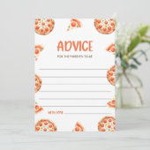 Advies voor de ouders, Pizza Baby shower Advies Kaart (Staand voorkant)