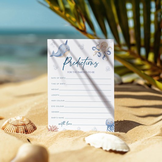 Advies voor de ouders, Zeeen Baby shower Kaart