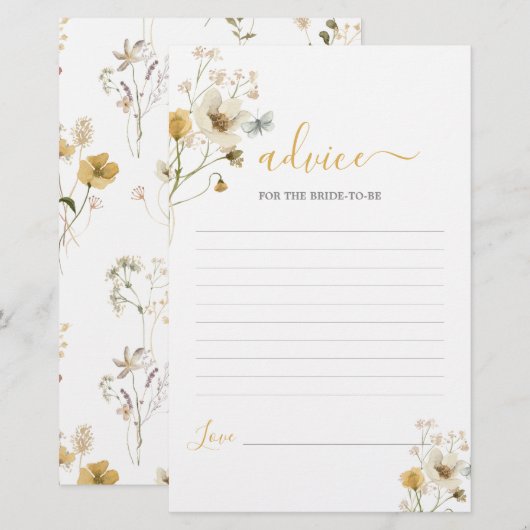 Advies voor de voorjaarsbloem voor bride als kaart (Voorkant / Achterkant)