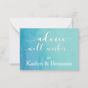 Advies voor de Waterverf Bride & Groom, Blauwgroen