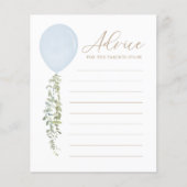 Advies voor een blauw ballonspel voor ouders (Voorkant)