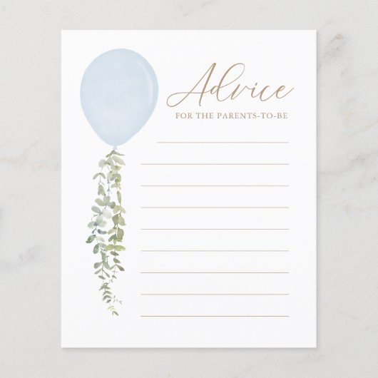 Advies voor een blauw ballonspel voor ouders (Voorkant)