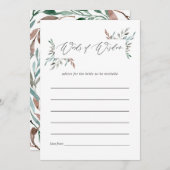 Advies voor een rustieke groene winter bruidsdouch (Voorkant / Achterkant)