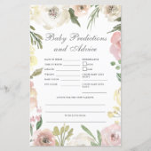 Advies voor Elegant roze Baby shower voorspelling (Voorkant)