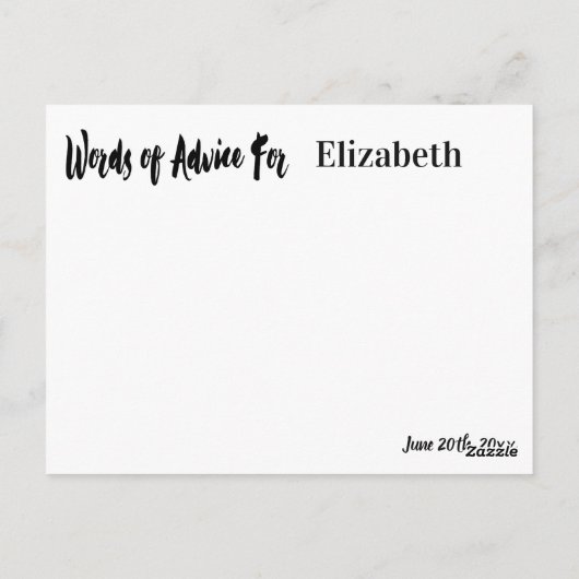 Advies voor het Afstuderen moderne rustieke houtro Briefkaart (Achterkant)