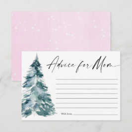 Advies voor het baby shower met de kerstboom voor  informatiekaartje