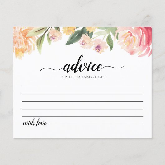 Advies voor het Baby shower van de Kaart van mama. (Voorkant)