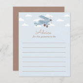 Advies voor het Baby shower van het vliegtuig voor (Voorkant / Achterkant)