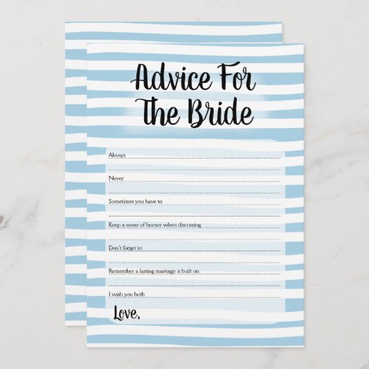 Advies voor het blauw-wit gamma van de bridde (Voorkant / Achterkant)