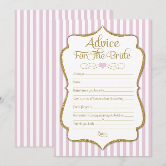 Advies voor het bleekroze Vrijgezellenfeest (Voorkant / Achterkant)