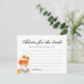 Advies voor het Bride Aperol Spritz Vrijgezellenfe Informatiekaartje (Staand voorkant)