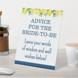 Advies voor het Bride Sign Lemon Vrijgezellenfeest Reclamebord Met Voetstuk