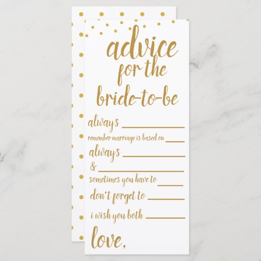 ADVIES VOOR HET BRIDE-TO-BE (STATEMENTS) PROGRAMMA PROGRAMMAKAART (Voorkant / Achterkant)