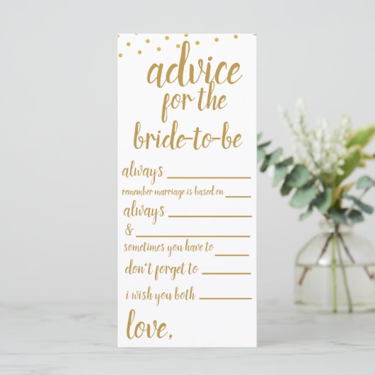 ADVIES VOOR HET BRIDE-TO-BE (STATEMENTS) PROGRAMMA PROGRAMMAKAART (Staand voorkant)