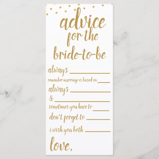 ADVIES VOOR HET BRIDE-TO-BE (STATEMENTS) PROGRAMMA PROGRAMMAKAART (Voorkant)