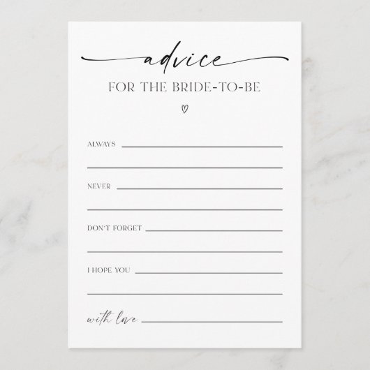 Advies voor het "Bride-to-be"-Vrijgezellenfeest Programmakaart (Voorkant)