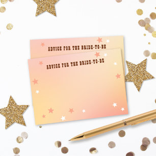 Advies voor het Bride Western Peach Vrijgezellenfe Informatiekaartje