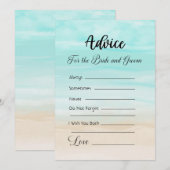 Advies voor het bruidspaar Abstract strand Kaart (Voorkant / Achterkant)