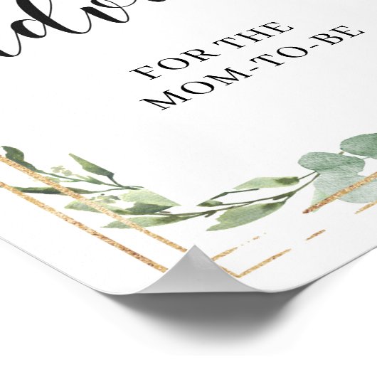 Advies voor het mamma-to-be-gebarentaal smakelijk poster (Hoek)