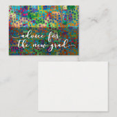 Advies voor het nieuwe Afstudeerder, kleurrijke Co (Voorkant / Achterkant)