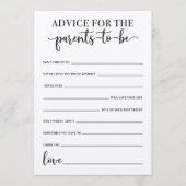 Advies voor het ouderschapsspel programmakaart (Voorkant)