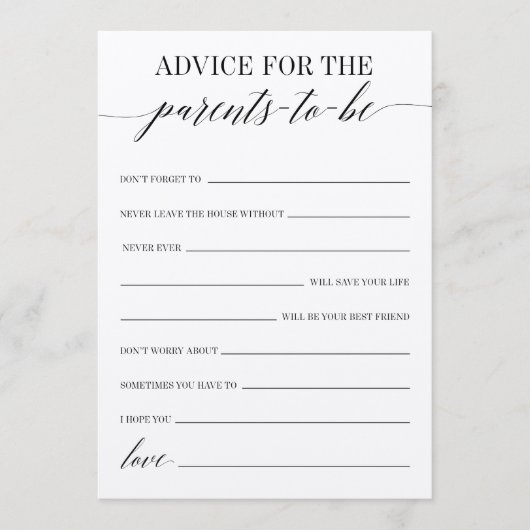 Advies voor het ouderschapsspel programmakaart (Voorkant)