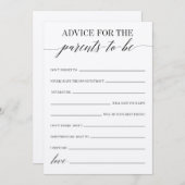 Advies voor het ouderschapsspel programmakaart (Voorkant / Achterkant)