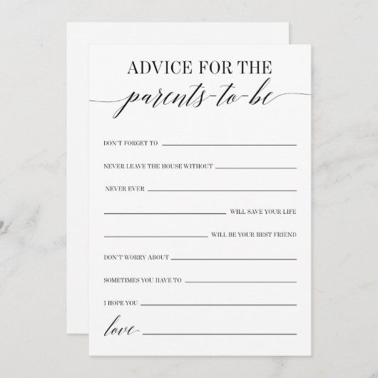 Advies voor het proefproject voor het ouderlijk Ba Programmakaart (Voorkant / Achterkant)