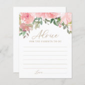 Advies voor het roze Baby shower van ouders (Voorkant / Achterkant)